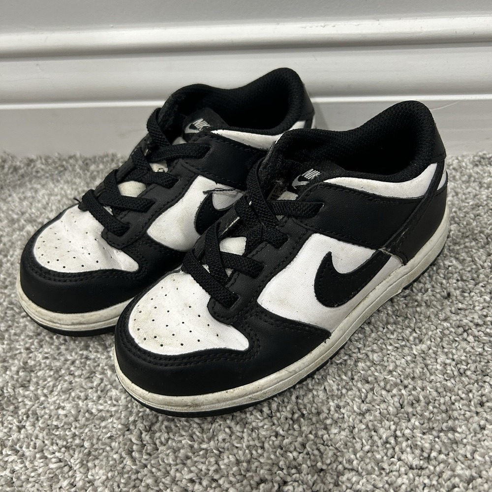 Nike Dunks Low‎ Retro Panda (PS) - Black/White Size Children's 9C "PANDA" EUC